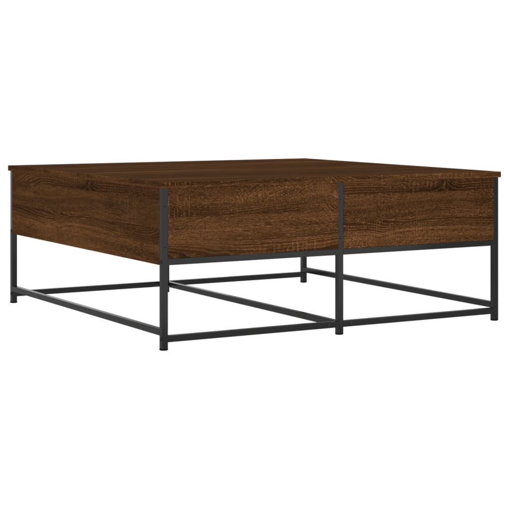 Table basse chêne marron 100x99x40 cm bois d'ingénierie Tables basses vidaXL   