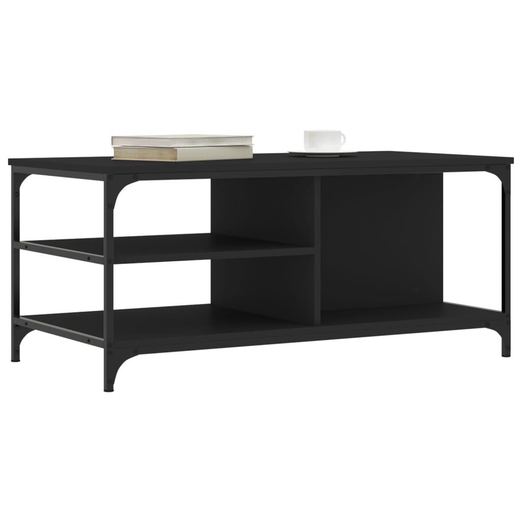 Table basse Noir 100x50x45 cm Bois d'ingénierie Tables basses vidaXL   