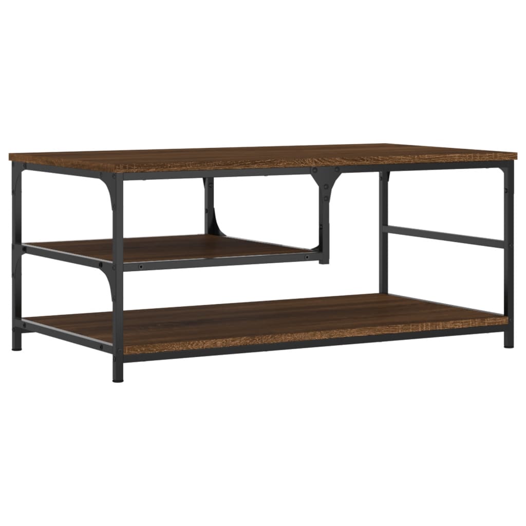 Table basse chêne marron 90x49x40 cm bois d'ingénierie Tables basses vidaXL   