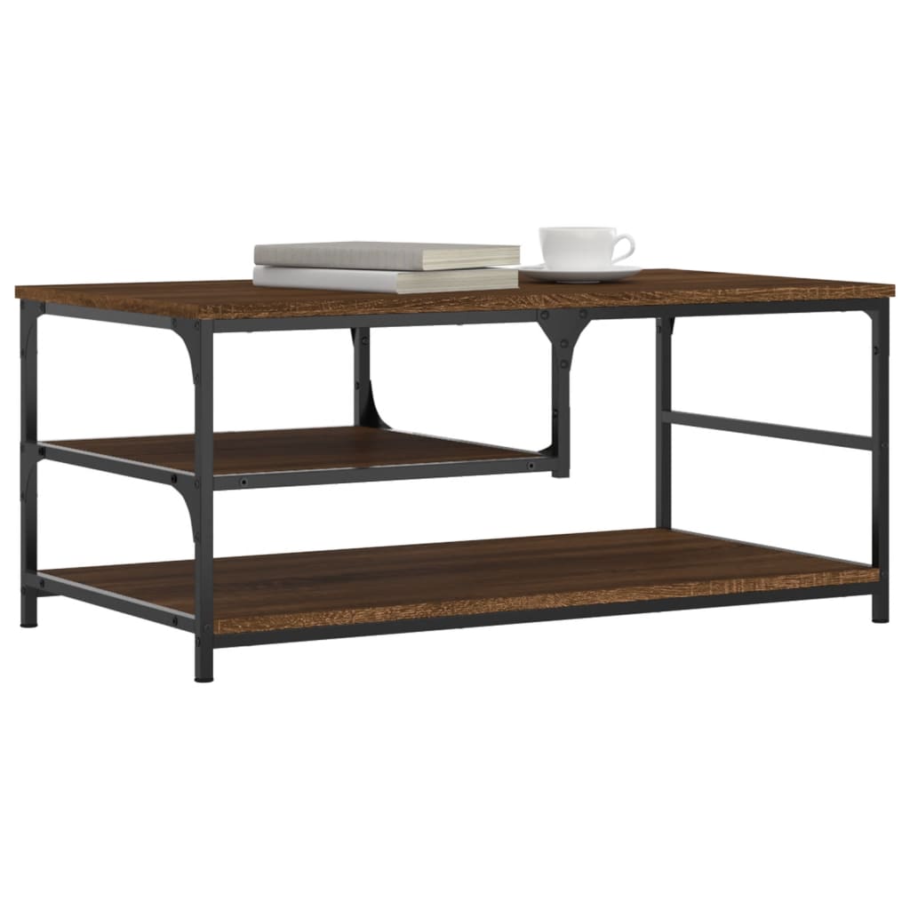 Table basse chêne marron 90x49x40 cm bois d'ingénierie Tables basses vidaXL   