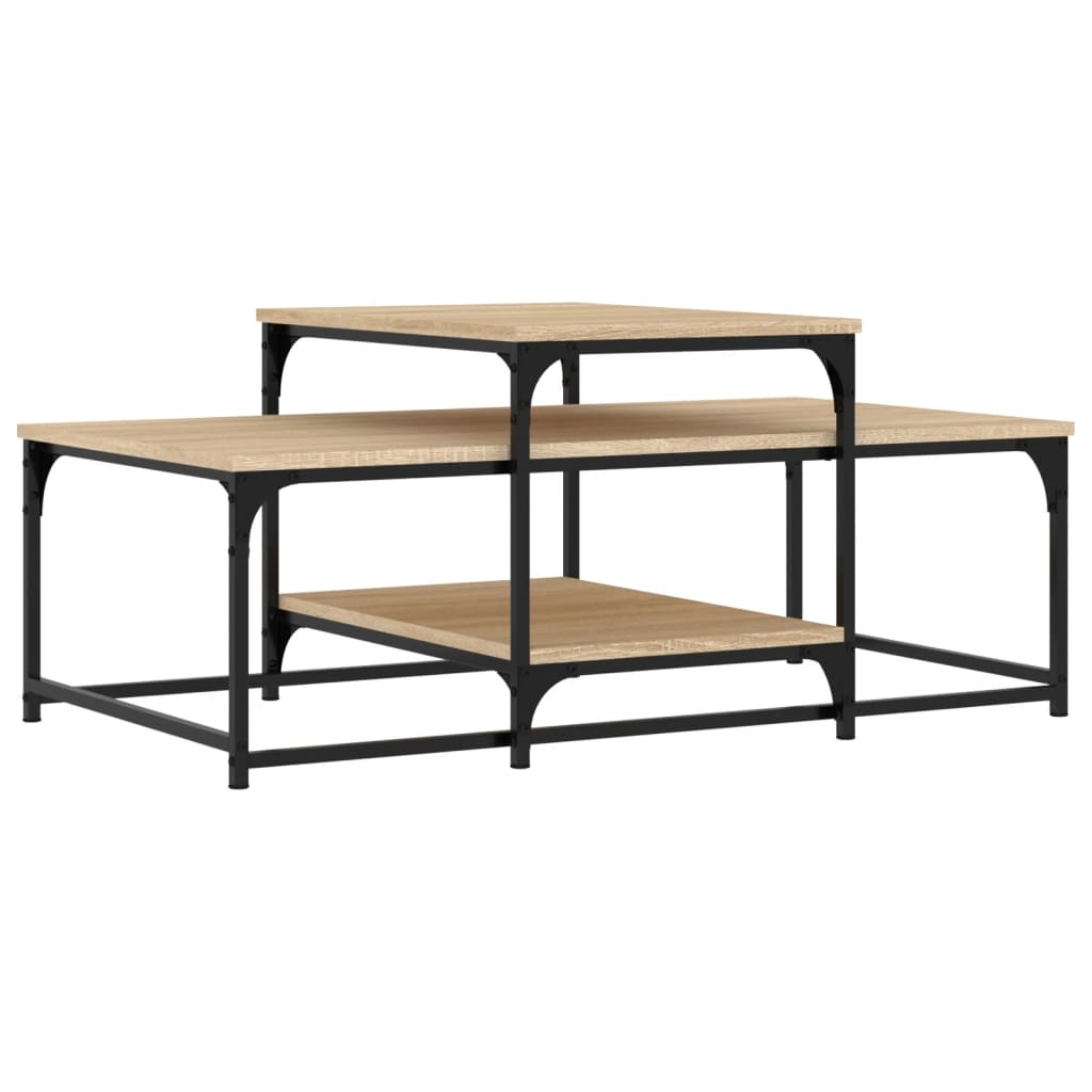 Table basse chêne sonoma 102x60x45 cm bois d'ingénierie Tables basses vidaXL   