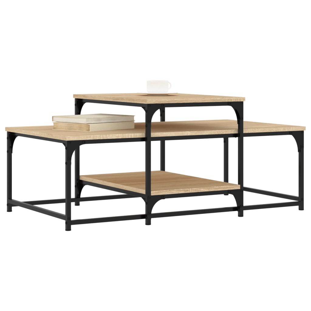 Table basse chêne sonoma 102x60x45 cm bois d'ingénierie Tables basses vidaXL   