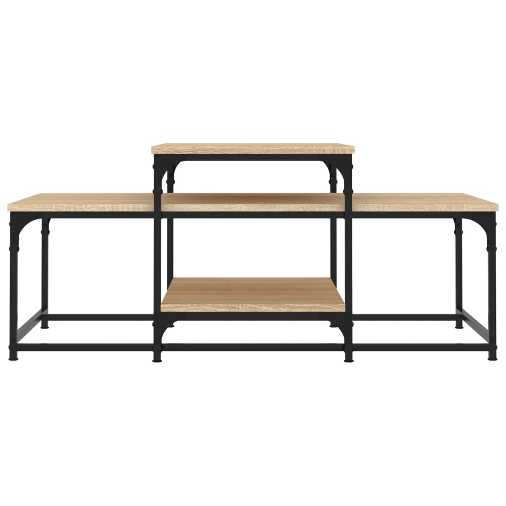 Table basse chêne sonoma 102x60x45 cm bois d'ingénierie Tables basses vidaXL   