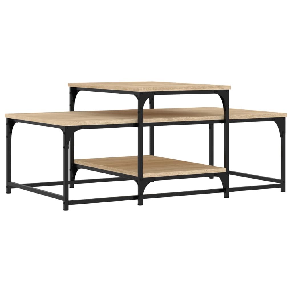 Table basse chêne sonoma 102x60x45 cm bois d'ingénierie Tables basses vidaXL   