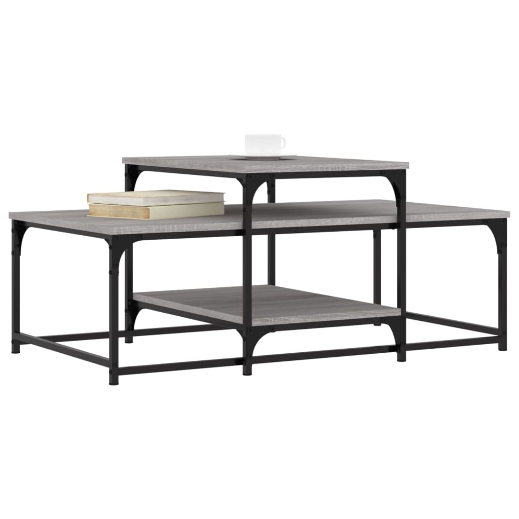 Table basse sonoma gris 102x60x45 cm bois d'ingénierie Tables basses vidaXL   