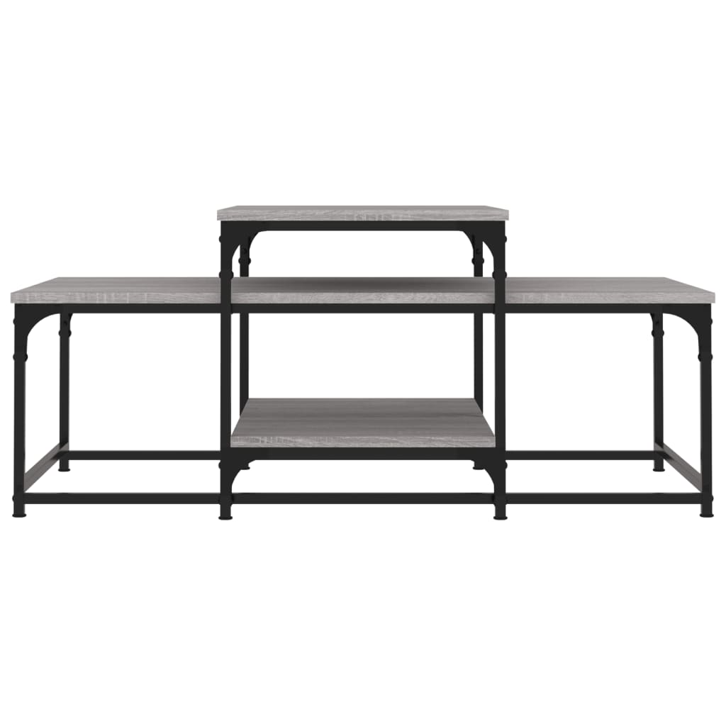 Table basse sonoma gris 102x60x45 cm bois d'ingénierie Tables basses vidaXL   