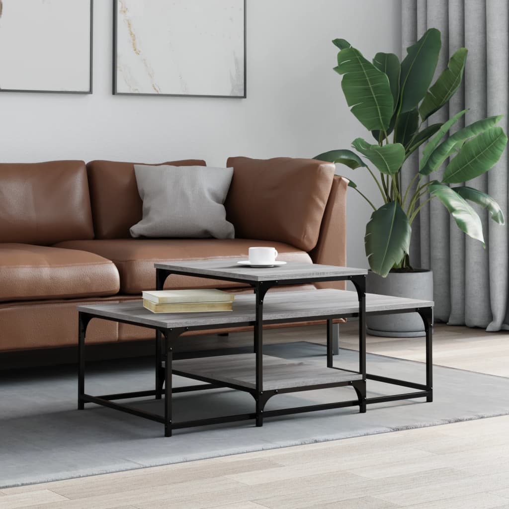 Table basse sonoma gris 102x60x45 cm bois d'ingénierie Tables basses vidaXL   