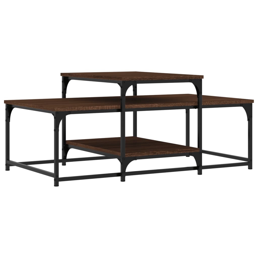 Table basse chêne marron 102x60x45 cm bois d'ingénierie Tables basses vidaXL   