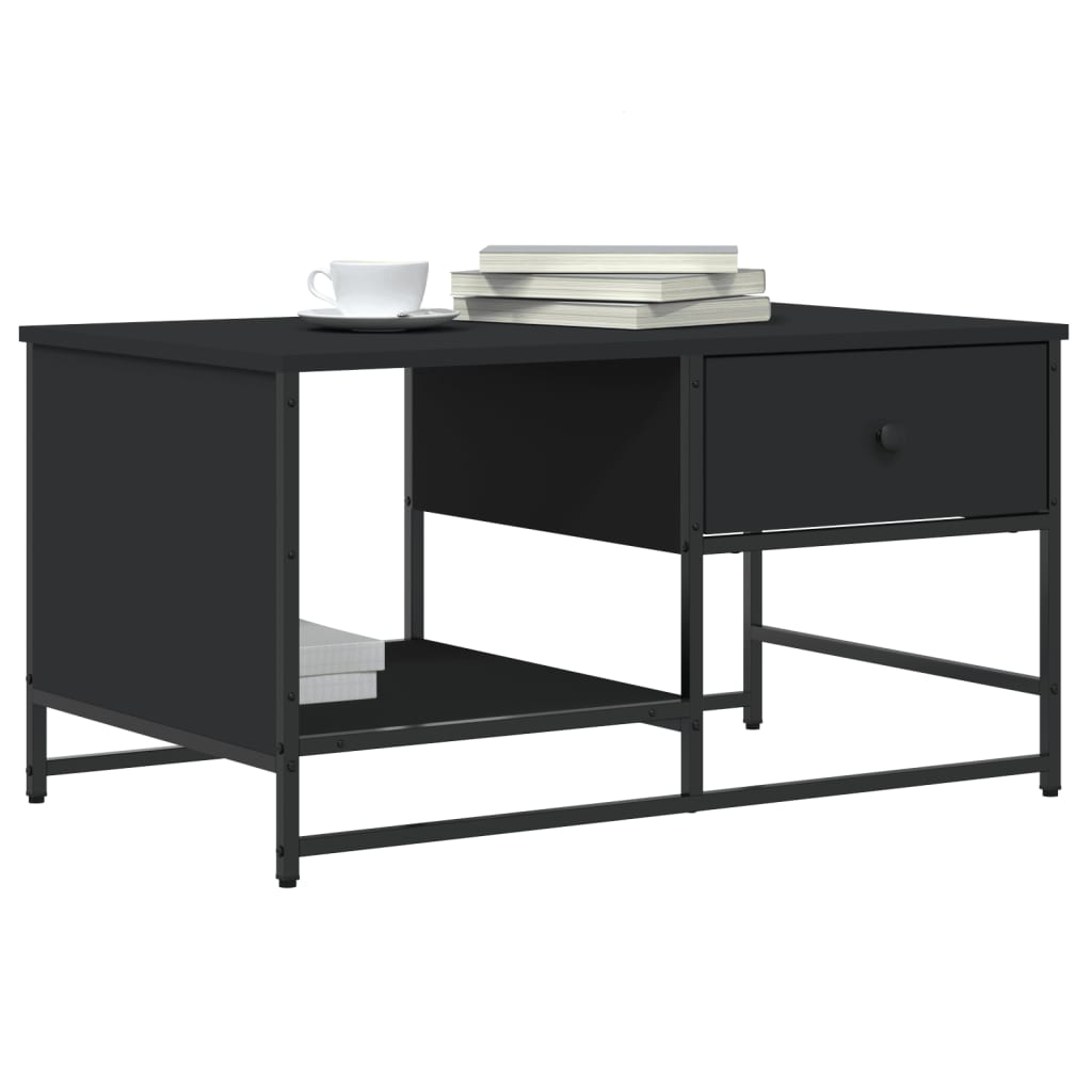 Table basse noir 85,5x51x45 cm bois d'ingénierie Tables basses vidaXL   