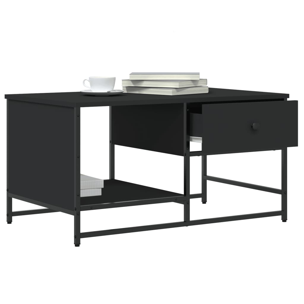 Table basse noir 85,5x51x45 cm bois d'ingénierie Tables basses vidaXL   