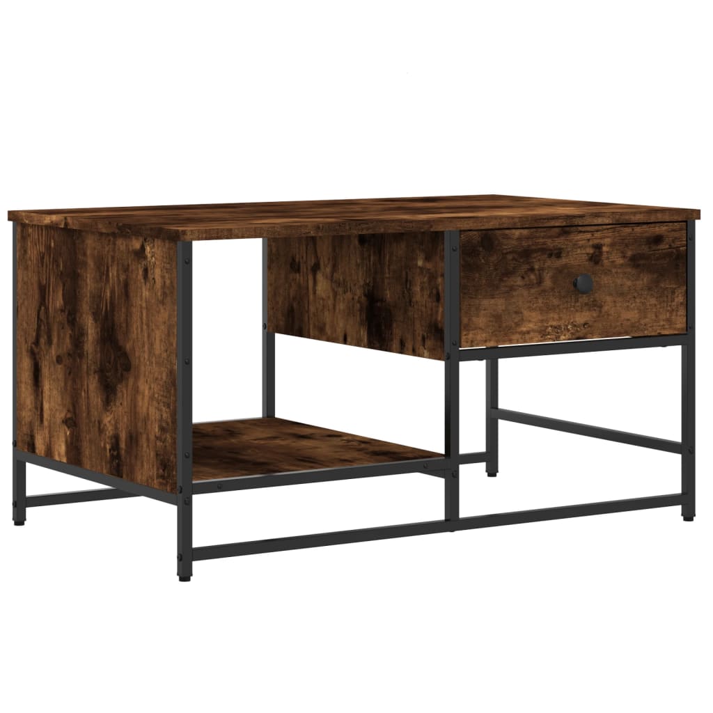 Table basse chêne fumé 85,5x51x45 cm bois d'ingénierie Tables basses vidaXL   