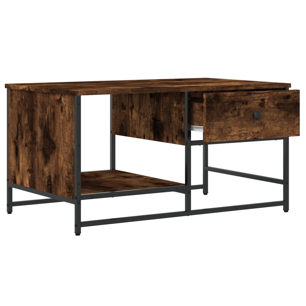 Table basse chêne fumé 85,5x51x45 cm bois d'ingénierie Tables basses vidaXL   