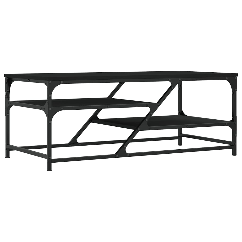 Table basse noir 100x49x40 cm bois d'ingénierie Tables basses vidaXL   