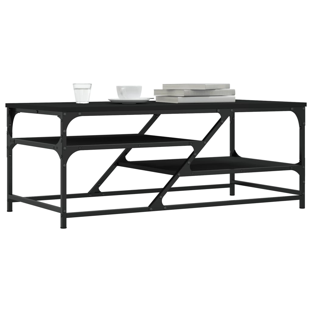 Table basse noir 100x49x40 cm bois d'ingénierie Tables basses vidaXL   