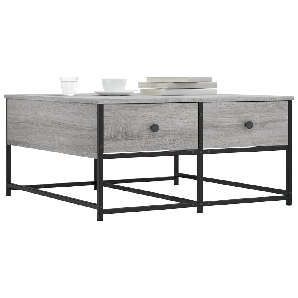 Table basse sonoma gris 80x80x40 cm bois d'ingénierie Tables basses vidaXL   