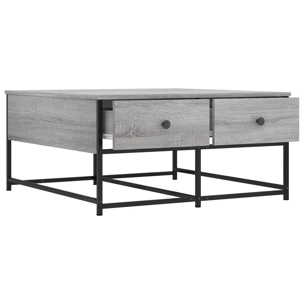 Table basse sonoma gris 80x80x40 cm bois d'ingénierie Tables basses vidaXL   