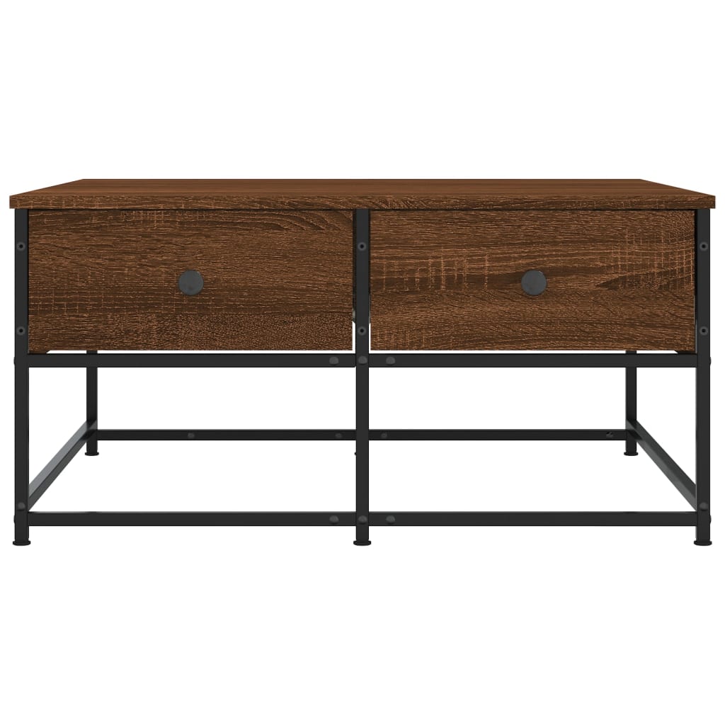 Table basse chêne marron 80x80x40 cm bois d'ingénierie Tables basses vidaXL   