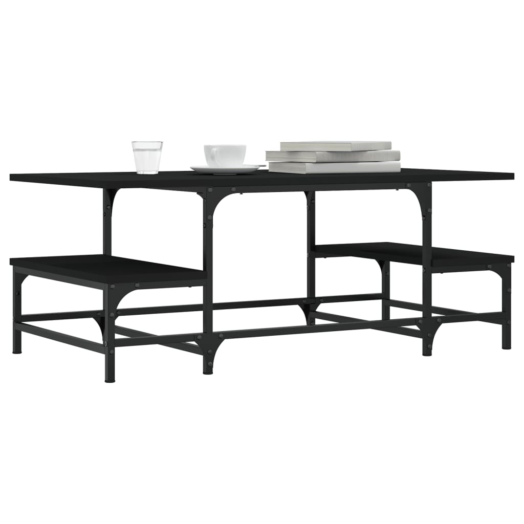 Table basse noir 100x50,5x40 cm bois d'ingénierie Tables basses vidaXL   