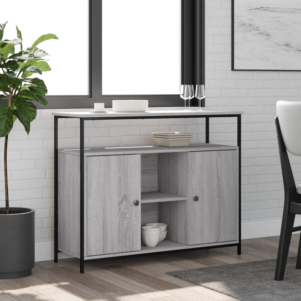 Buffet sonoma gris 100x35x80 cm bois d'ingénierie Buffets & bahuts vidaXL   