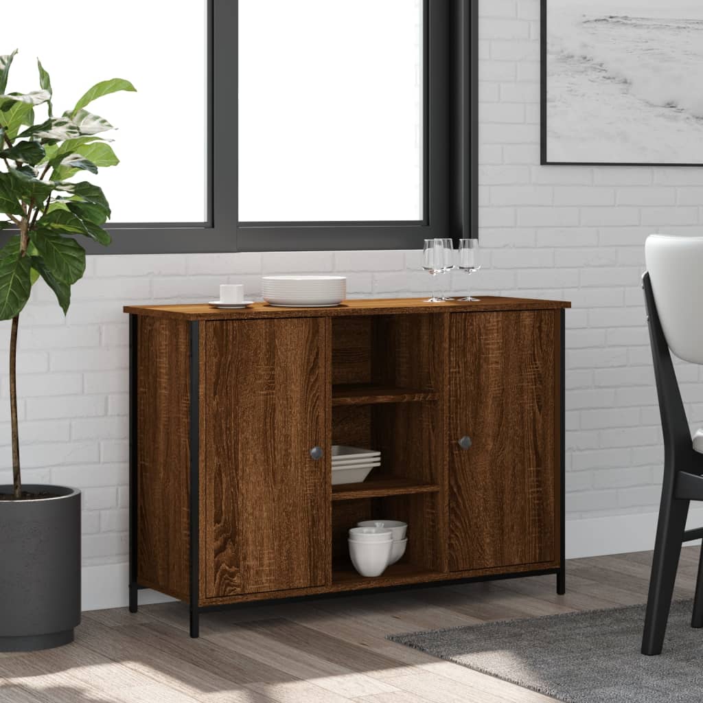 Buffet chêne marron 100x35x70 cm bois d'ingénierie Buffets & bahuts vidaXL   