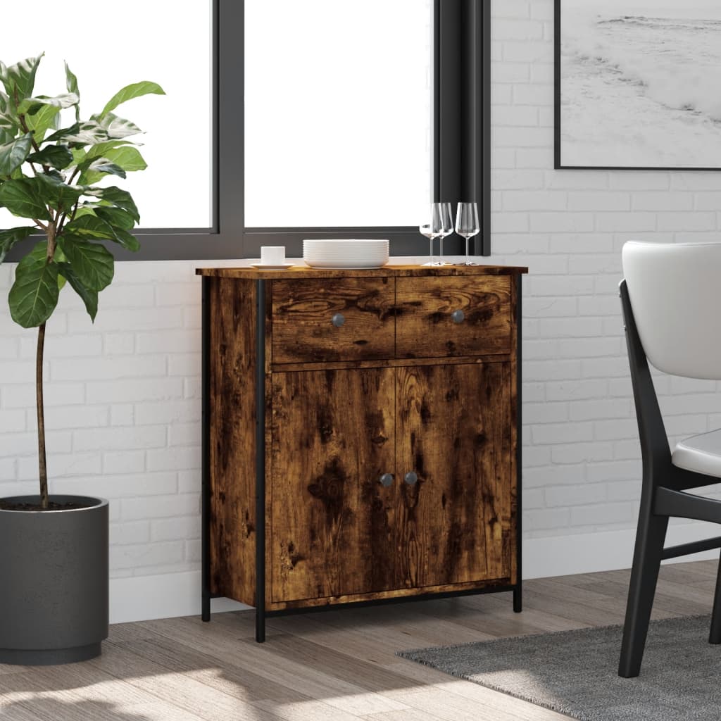Buffet chêne fumé 70x30x80 cm bois d'ingénierie Buffets & bahuts vidaXL   