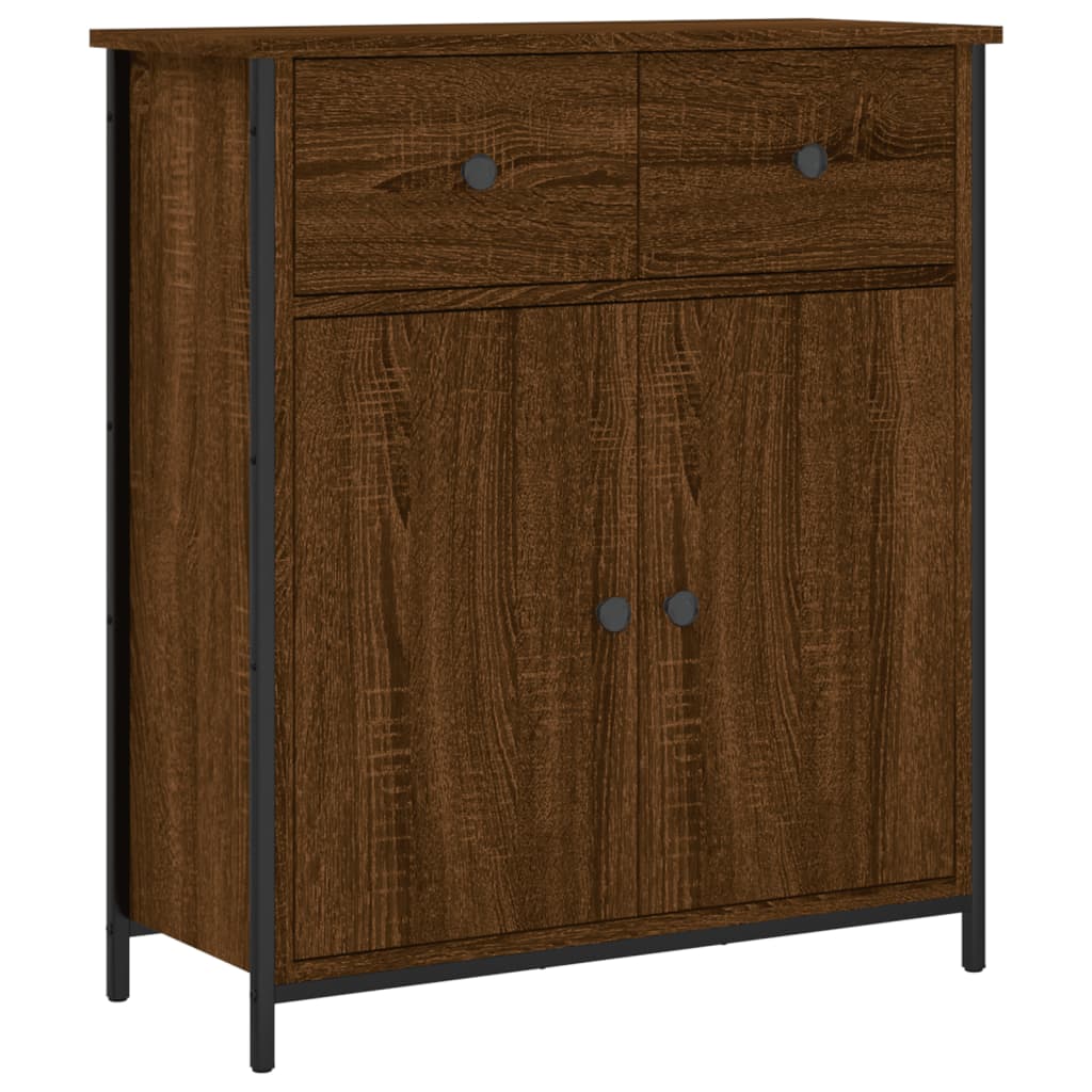 Buffet chêne marron 70x30x80 cm bois d'ingénierie Buffets & bahuts vidaXL   