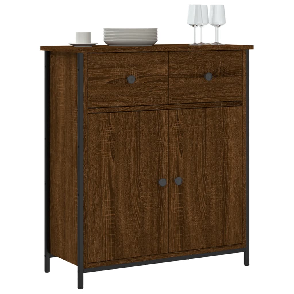 Buffet chêne marron 70x30x80 cm bois d'ingénierie Buffets & bahuts vidaXL   