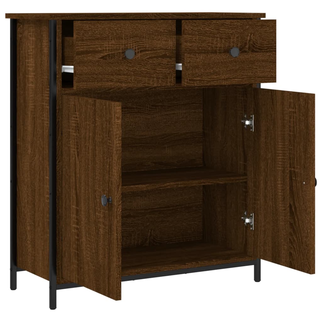 Buffet chêne marron 70x30x80 cm bois d'ingénierie Buffets & bahuts vidaXL   