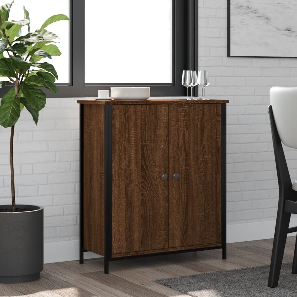 Buffet chêne marron 70x30x80 cm bois d'ingénierie Buffets & bahuts vidaXL   