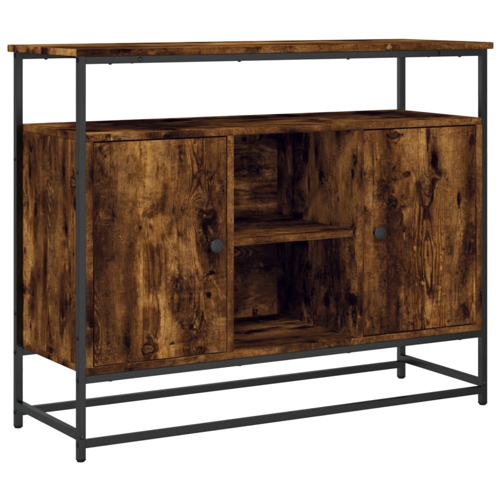 Buffet chêne fumé 100x35x80 cm bois d'ingénierie Buffets & bahuts vidaXL   