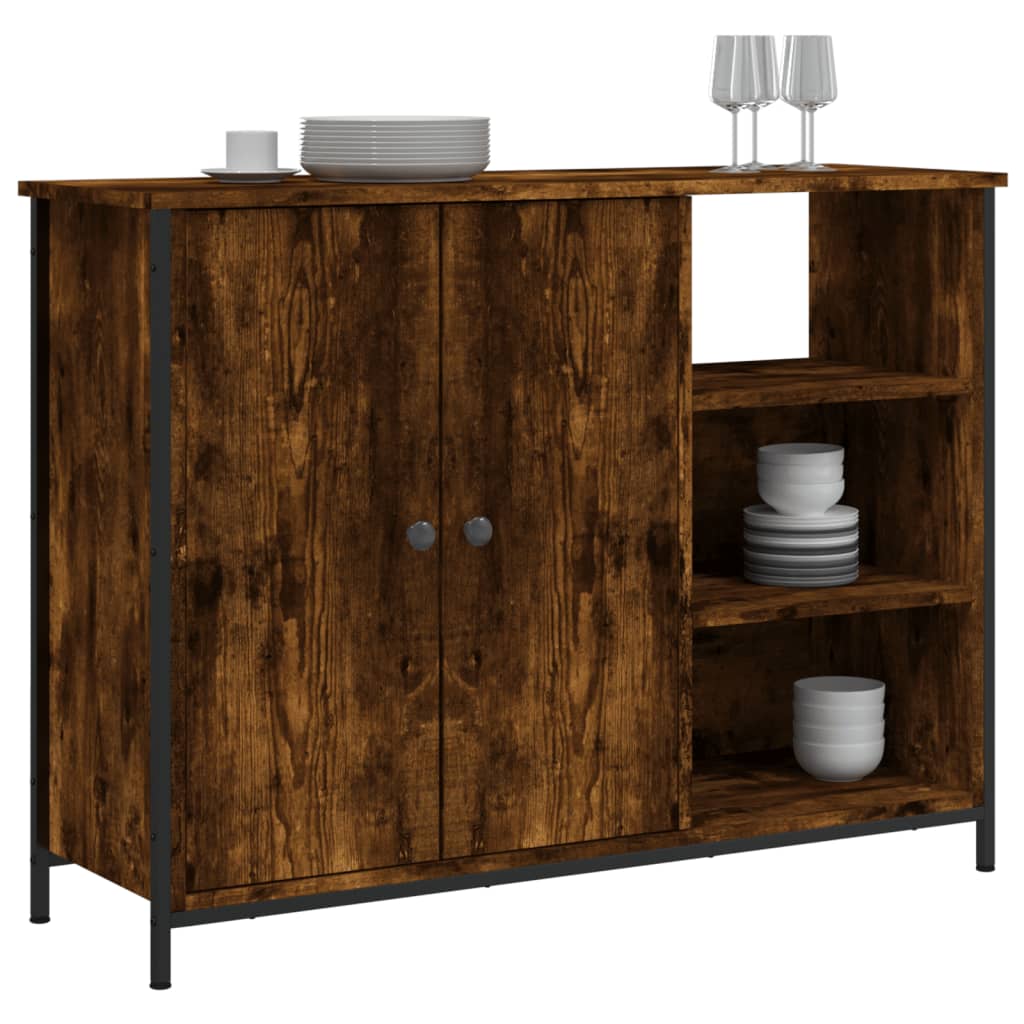 Buffet chêne fumé 100x33x75 cm bois d'ingénierie Buffets & bahuts vidaXL   