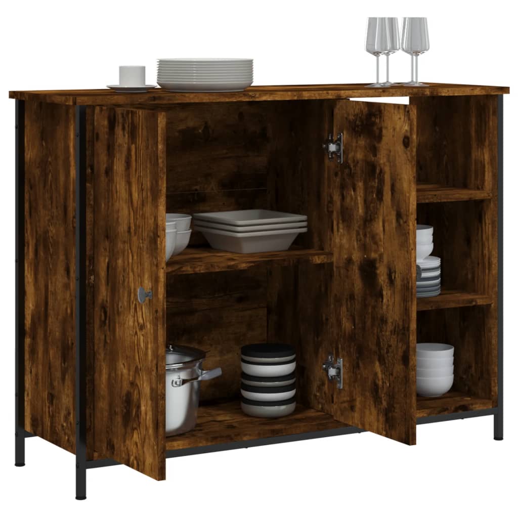 Buffet chêne fumé 100x33x75 cm bois d'ingénierie Buffets & bahuts vidaXL   