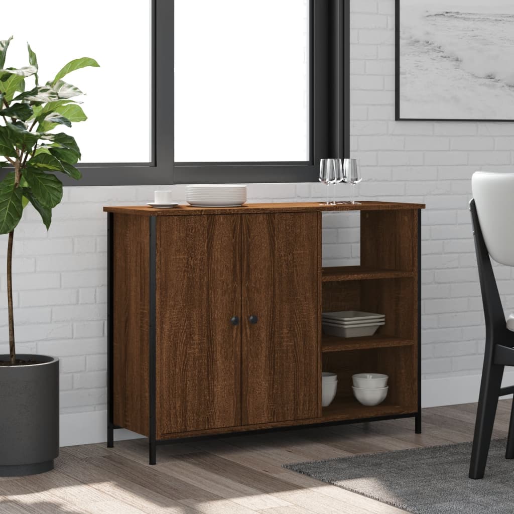 Buffet chêne marron 100x33x75 cm bois d'ingénierie Buffets & bahuts vidaXL   