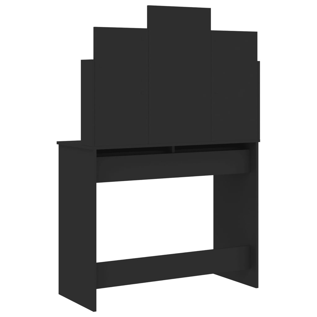 Coiffeuse avec miroir noir 96x39x142 cm Coiffeuses vidaXL   
