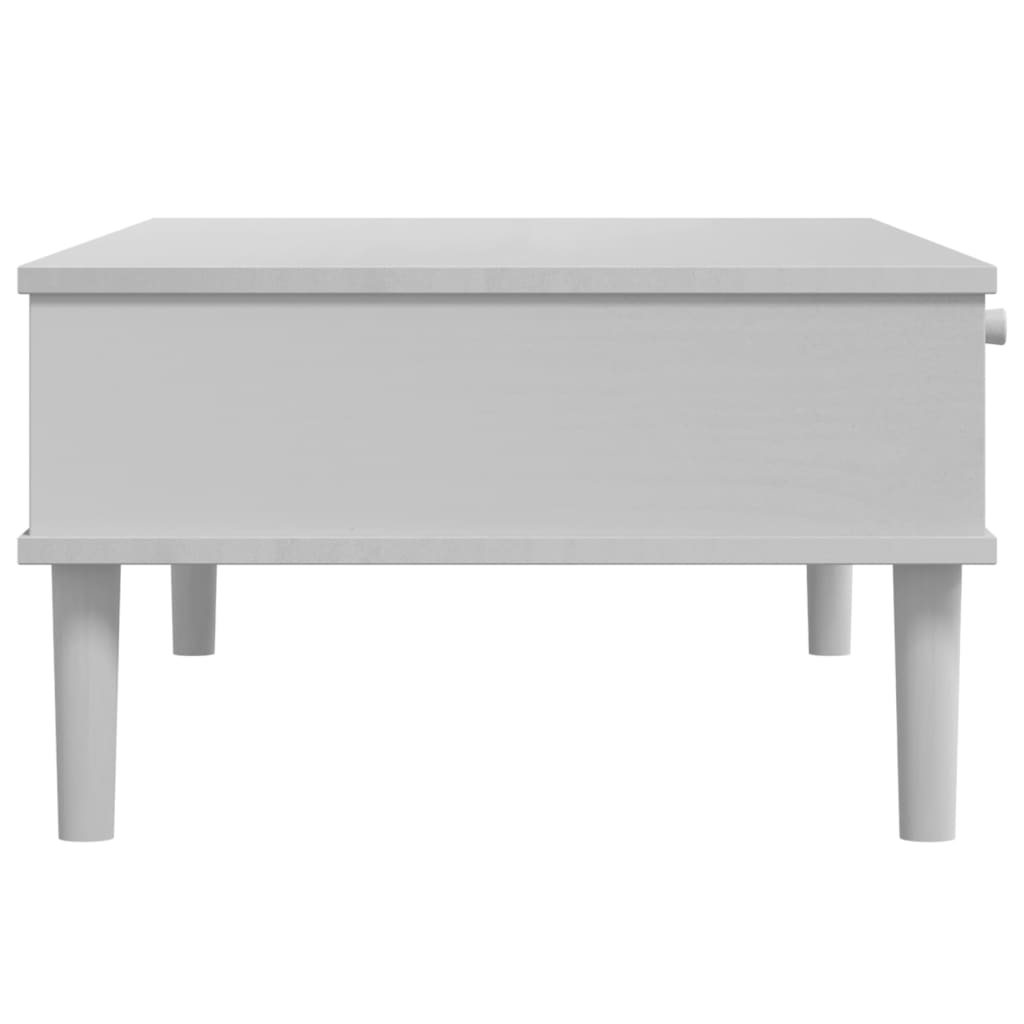 Table basse SENJA aspect rotin blanc 100x55x33 cm bois massif Tables basses vidaXL   