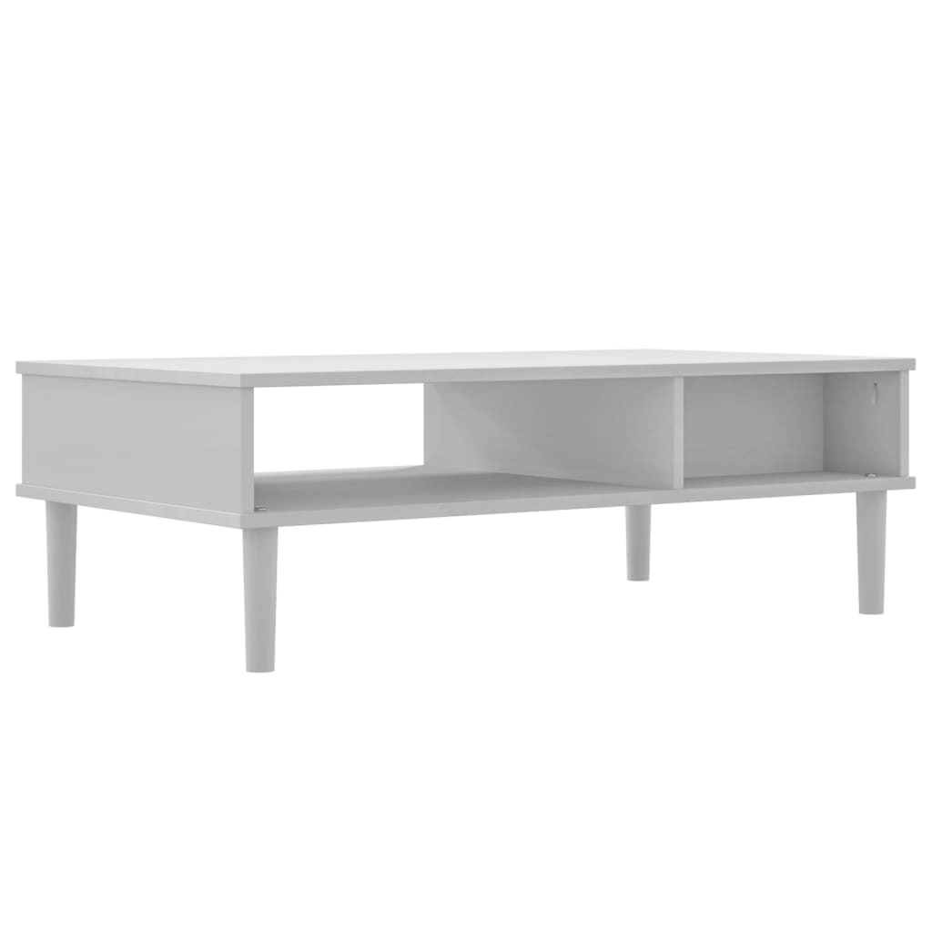 Table basse SENJA aspect rotin blanc 100x55x33 cm bois massif Tables basses vidaXL   