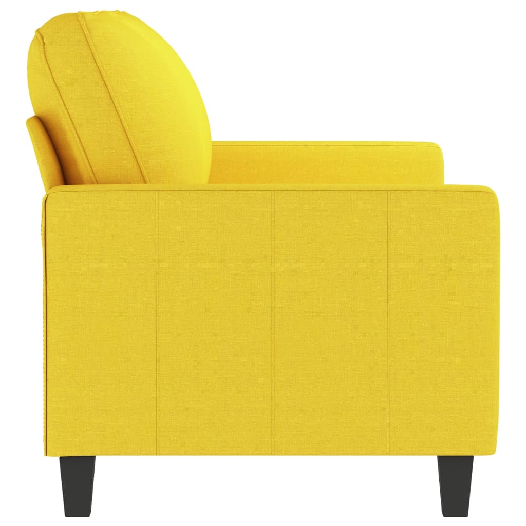 Canapé à 2 places Jaune clair 140 cm Tissu Canapés vidaXL   