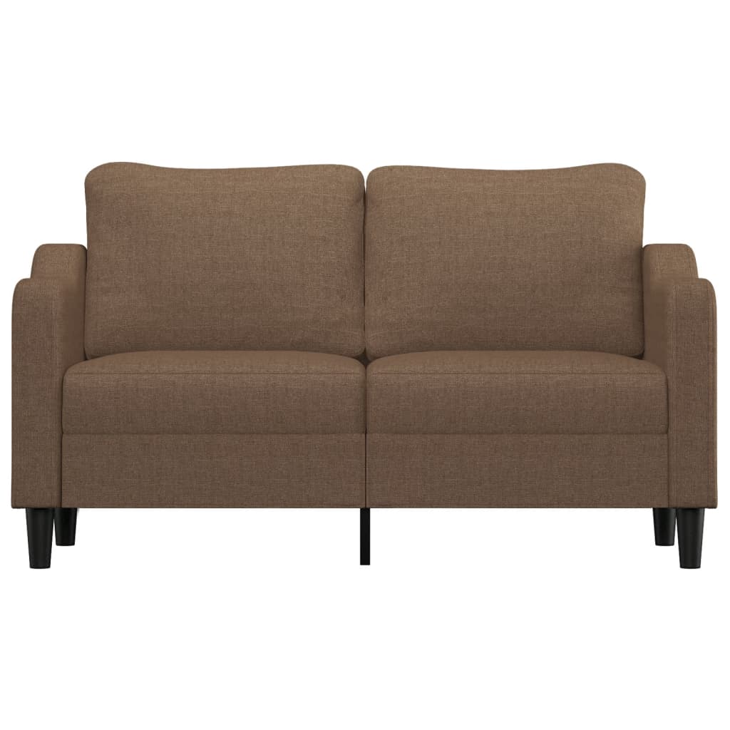 Canapé à 2 places Marron 140 cm Tissu Canapés vidaXL   
