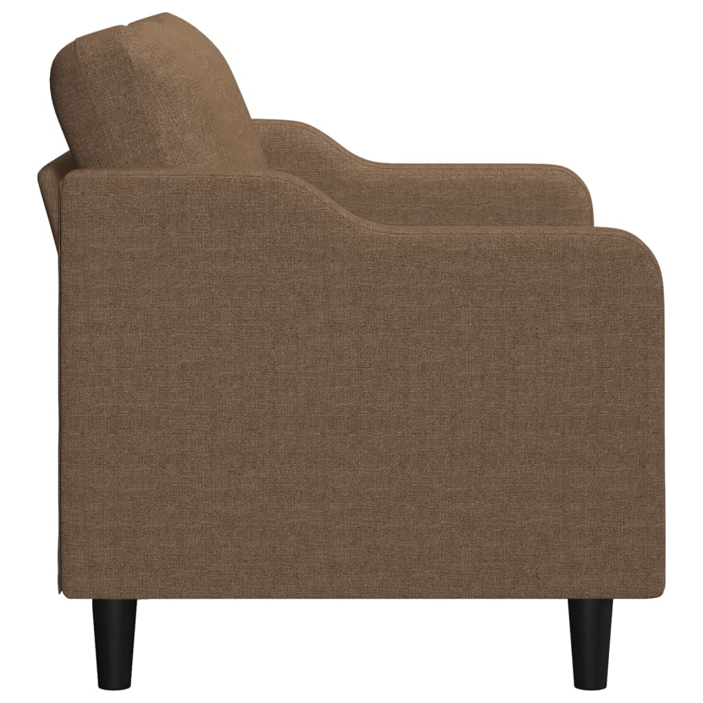Canapé à 2 places Marron 140 cm Tissu Canapés vidaXL   