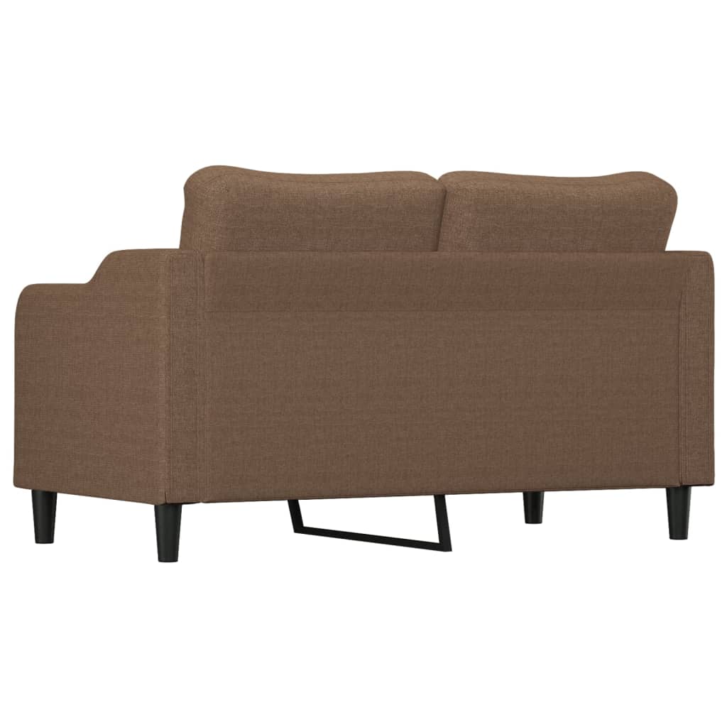 Canapé à 2 places Marron 140 cm Tissu Canapés vidaXL   