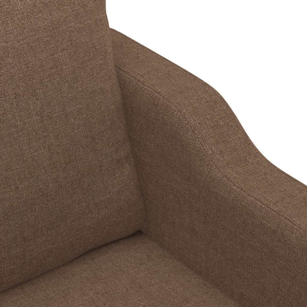 Canapé à 2 places Marron 140 cm Tissu Canapés vidaXL   