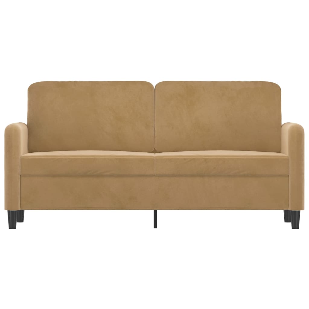 Canapé à 2 places Marron 140 cm Velours Canapés vidaXL   