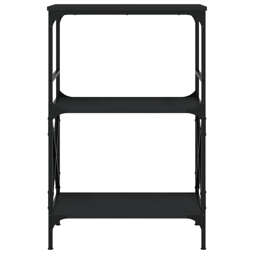 Bibliothèque à 3 niveaux noir 59x35x90,5 cm bois d'ingénierie Bibliothèques vidaXL   
