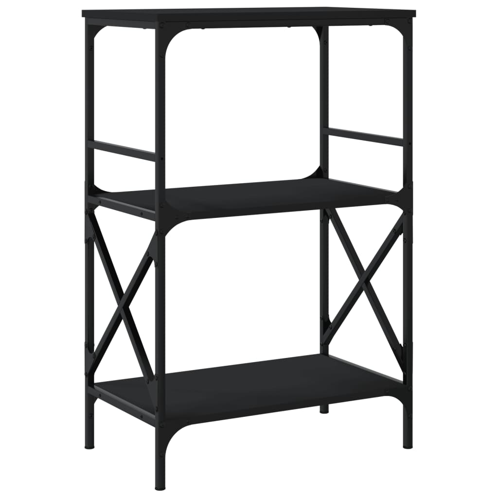 Bibliothèque à 3 niveaux noir 59x35x90,5 cm bois d'ingénierie Bibliothèques vidaXL   