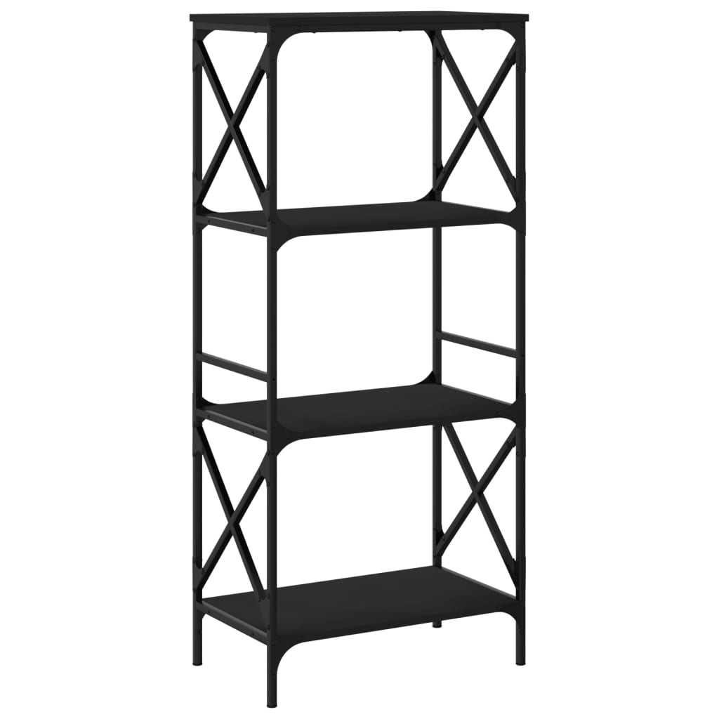 Bibliothèque à 4 niveaux noir 59x35x132 cm bois d'ingénierie Bibliothèques vidaXL   
