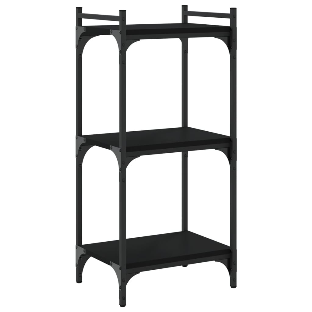 Bibliothèque à 3 niveaux noir 40x30x86 cm bois d'ingénierie Bibliothèques vidaXL   