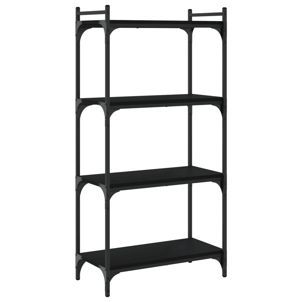 Bibliothèque à 4 niveaux noir 60x30x120 cm bois d'ingénierie Bibliothèques vidaXL   