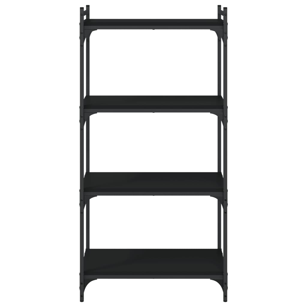 Bibliothèque à 4 niveaux noir 60x30x120 cm bois d'ingénierie Bibliothèques vidaXL   