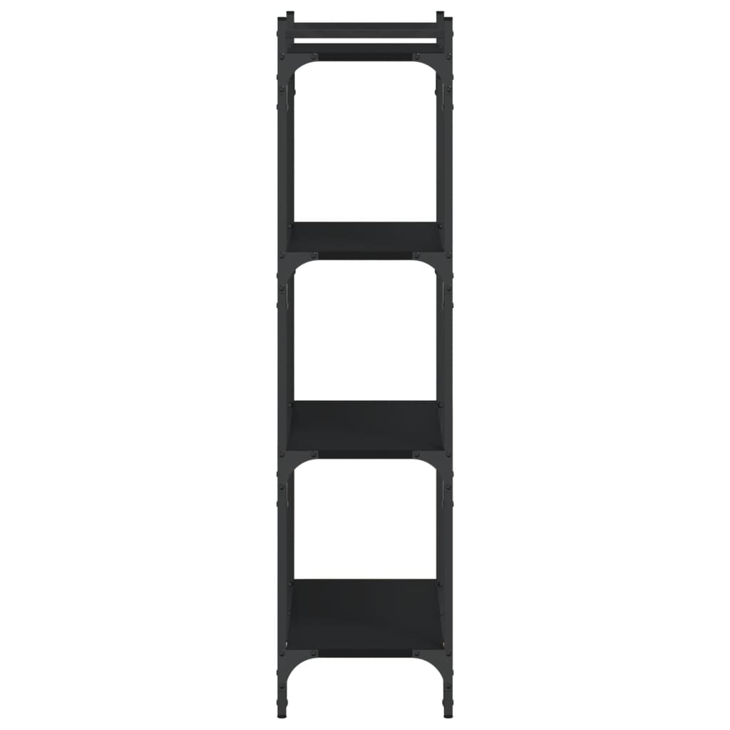 Bibliothèque à 4 niveaux noir 60x30x120 cm bois d'ingénierie Bibliothèques vidaXL   
