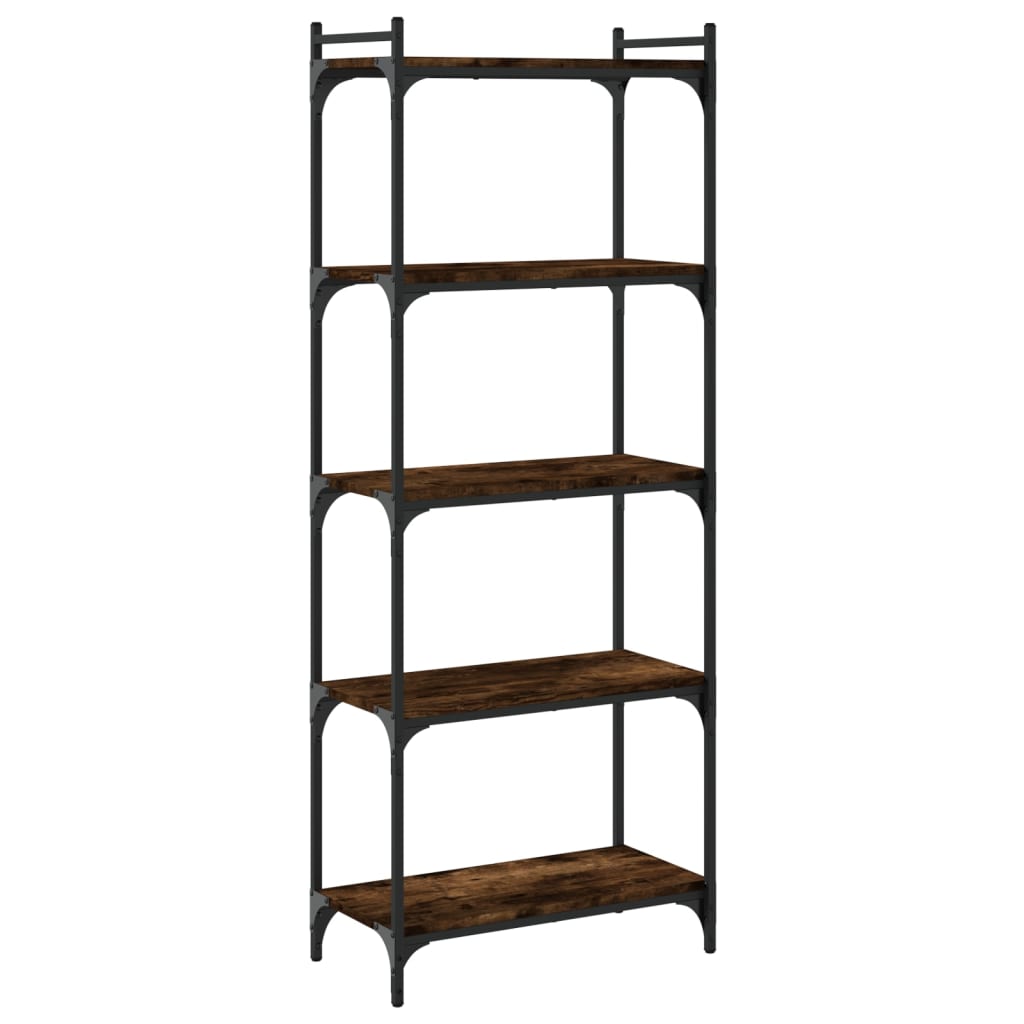 Bibliothèque 5 niveaux chêne fumé 60x30x154cm bois d'ingénierie Bibliothèques vidaXL   